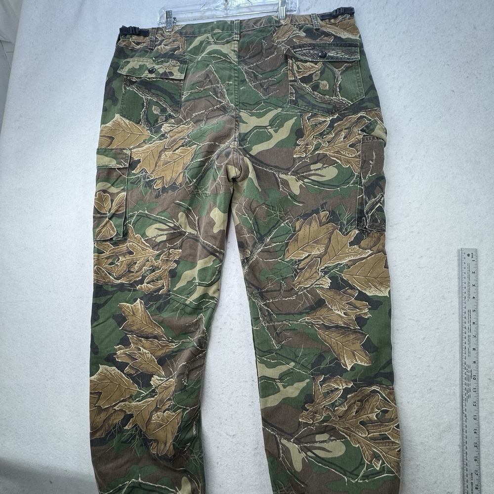 Vintage Y2K Commander Men's 2XL Waist 46-48 Hunting Camo Cargo Pants Adjustable - Picture 9 of 13